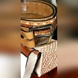 Kids 100% Genuine Leather Hand Tooled Belt